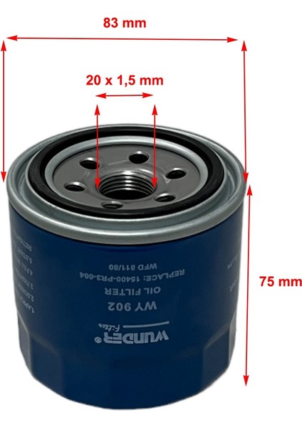 Honda Cr-V 2.0 1995-2002 Geniş Tip Yağ Filtresi fiyatları