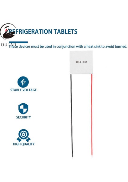 12V 60W TEC1-12706 Soğutucu Termoelektrik Soğutucu Peltier Soğutma Plakası Modülü (Yurt Dışından)