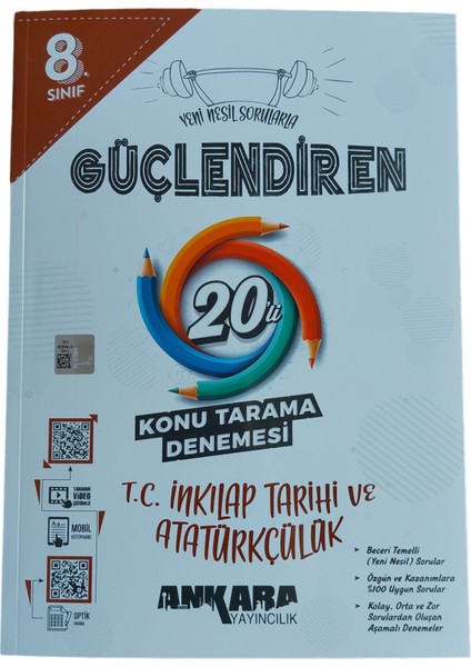 8.Sınıf T.C.İnkılap Tarihi ve Atatürkçülük Güçlendiren 20'li Branş Deneme