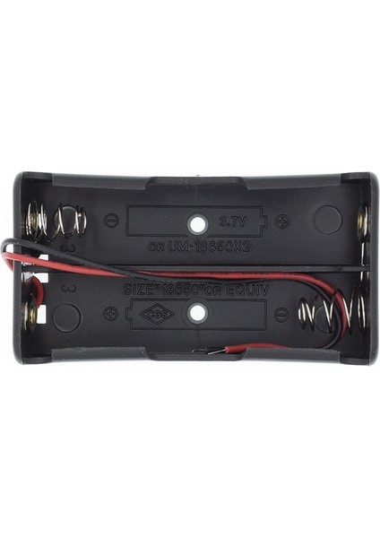 Plastik Standart Boyut AA/18650 Pil Tutucu Kutusu Kasa Siyah Tel Kurşunlu 3.7V/1.5V Klips 1 Adet (Yurt Dışından)