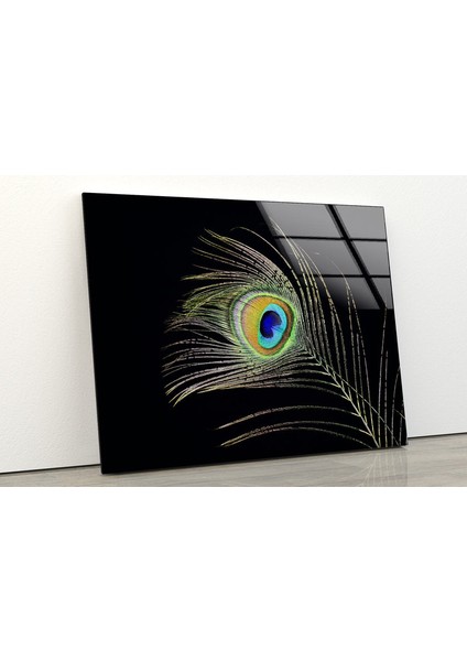 Tavus Kuşu Tüyü Cam Duvar Tablosu fiyatları