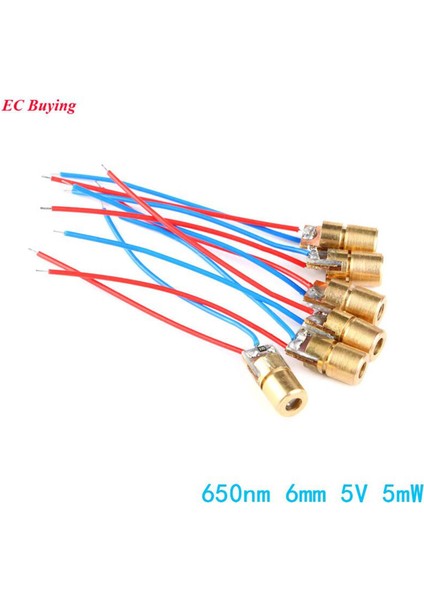 20 Adet/grup 650NM 6mm 5V 5mw Lazer Nokta Diyot Modülü Kafası Kırmızı Nokta ile (Yurt Dışından)