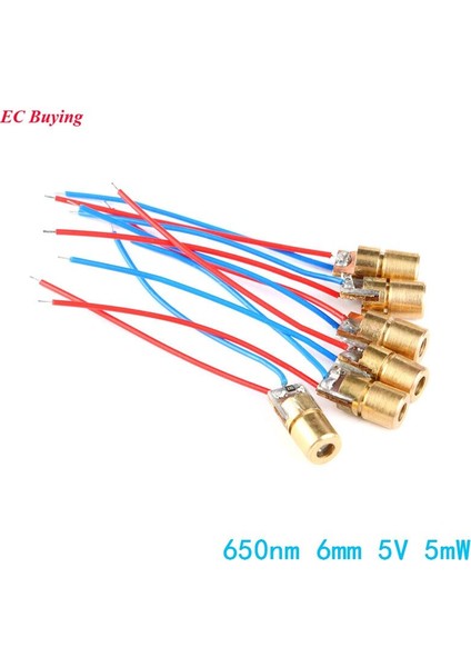 20 Adet/grup 650NM 6mm 5V 5mw Lazer Nokta Diyot Modülü Kafası Kırmızı Nokta ile (Yurt Dışından)