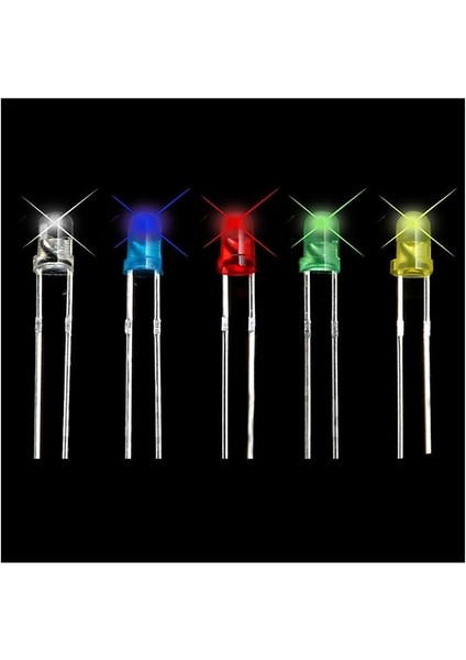 3mm LED 500 Adet Kırmızı Yeşil Sarı Mavi Beyaz Işık Yayan Diyotlar (Yurt Dışından) indirimleri