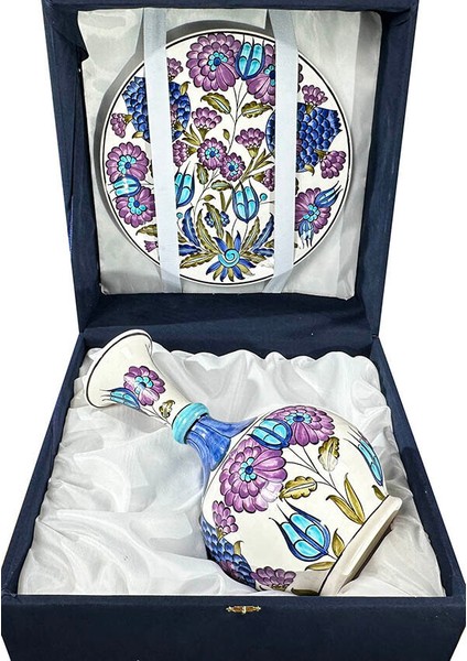 Osmanlı Imparatorluğunun Gücünü Simgeleyen Şam Tarzı Motifli Vazo Tabak Set fırsatları