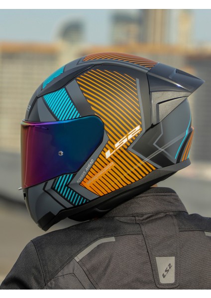 Rapıd 2 Race Extra Mat Gri-Neon Turuncu Kask