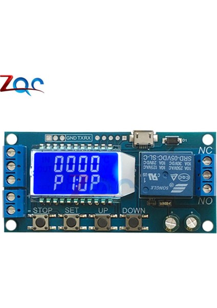Mikro USB Dijital LCD Ekran Zaman Geciktirme Rölesi Modülü Dc 6-30 V Kontrol Çok Fonksiyonlu Zamanlayıcı Anahtarı Tetik Döngüsü Modülü Kurulu (Yurt Dışından)