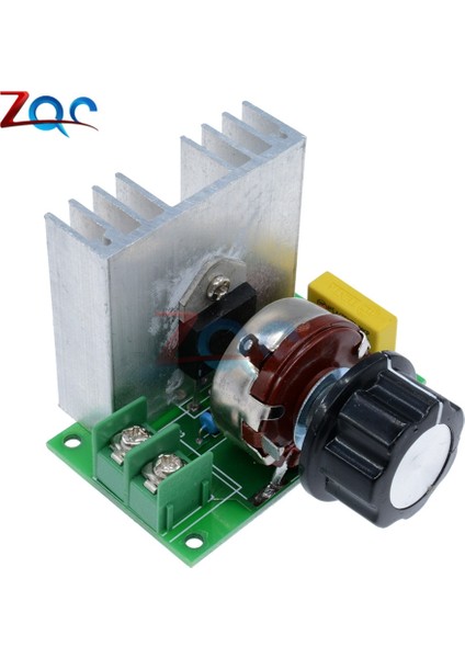 Sıcak Ac 220V 4000W Ayarlanabilir Motor Hız Kontrol Cihazı Elektronik Volt Voltaj Regülatörü Scr Dimmer Modülü (Yurt Dışından)