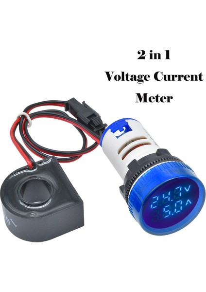 Ac 60 500V 110V 220V Ampermetre Voltmetre Hz Hertz Frekans Ölçer 22MM Dijital Akım Gerilim Amp Sinyal Işığı LED Lamba Göstergesi (Yurt Dışından) fiyatları