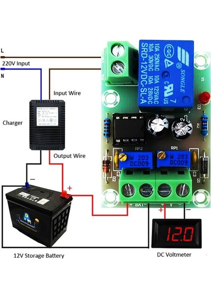 12V Pil Şarj Kontrol Panosu XH-M601 Akıllı Şarj Cihazı Güç Kontrol Paneli Otomatik Şarj Gücü (Yurt Dışından)