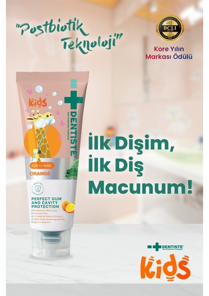 Kids Florürsüz Portakal Aromalı Diş Macunu 1-6 Yaş fiyatları