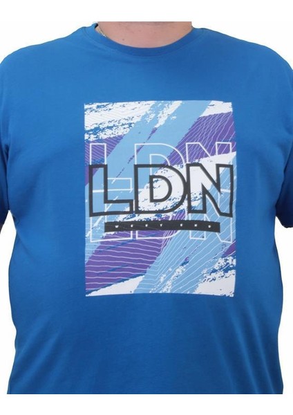 Erkek Büyük Beden Sıfır Yaka Tişört Ldn 23183 Saks fırsatları