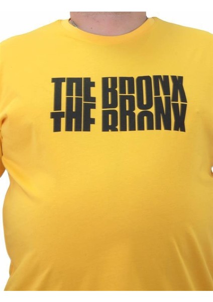 Erkek Büyük Beden Sıfır Yaka Tişört The Bronx 23174 Sarı fırsatları
