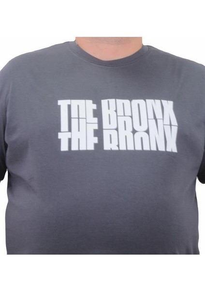 Erkek Büyük Beden Sıfır Yaka Tişört The Bronx 23174 Fume fırsatları