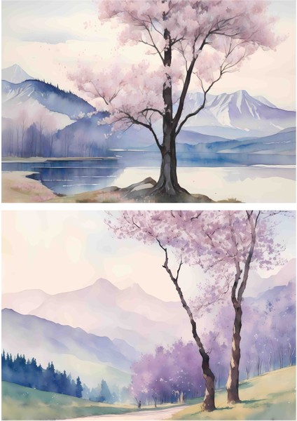 Sakura 2 Li Kanvas Tablo modelleri