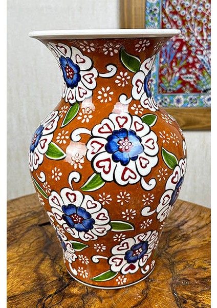 Çiçek Motifli Iznik Şah Vazo fiyatları