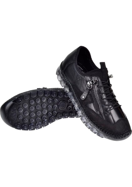 Hakiki Deri Comfort Kadın Ayakkabı VOY-9521 SİYAH indirimleri