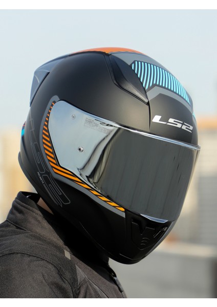 Rapıd 2 Race Extra Mat Gri-Neon Turuncu Kask