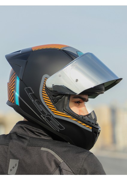 Rapıd 2 Race Extra Mat Gri-Neon Turuncu Kask