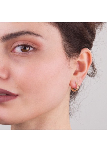 14 Ayar Taşlı Halka Altın Küpe 1,82 gr fiyatları