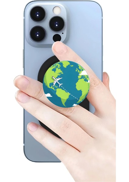 Dünya Telefon Tutucu Pop Socket Rahat Kullanım Parmak Tutucu