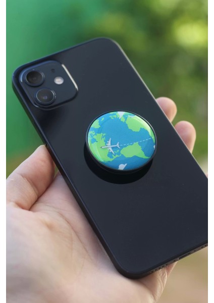 Dünya Telefon Tutucu Pop Socket Rahat Kullanım Parmak Tutucu