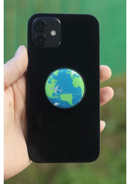 Dünya Telefon Tutucu Pop Socket Rahat Kullanım Parmak Tutucu