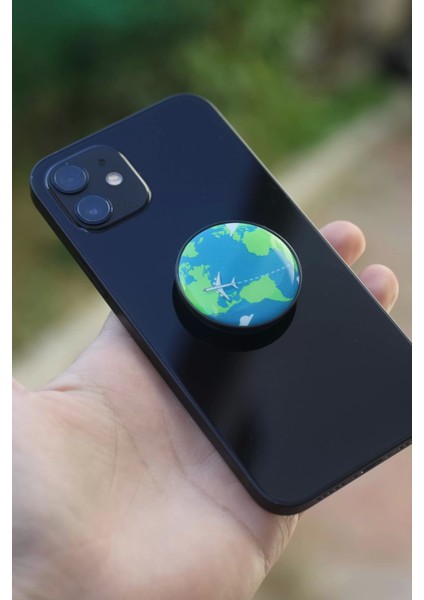 Dünya Telefon Tutucu Pop Socket Rahat Kullanım Parmak Tutucu