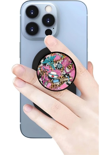 Sağlık Çalışanı Tutucu Pop Socket Rahat Kullanım Parmak Tutucu