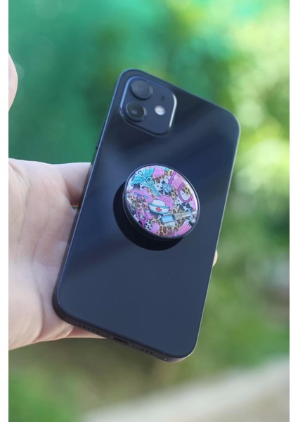 Sağlık Çalışanı Tutucu Pop Socket Rahat Kullanım Parmak Tutucu