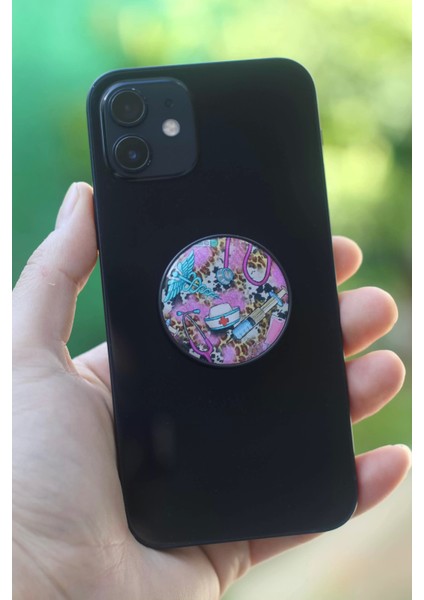 Sağlık Çalışanı Tutucu Pop Socket Rahat Kullanım Parmak Tutucu