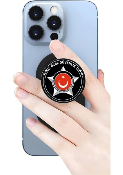 Özel Güvenlik Telefon Tutucu Pop Socket Rahat Kullanım Parmak Tutucu