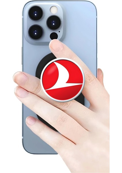 Türk Hava Yolları Telefon Tutucu Pop Socket Rahat Kullanım Parmak Tutucu