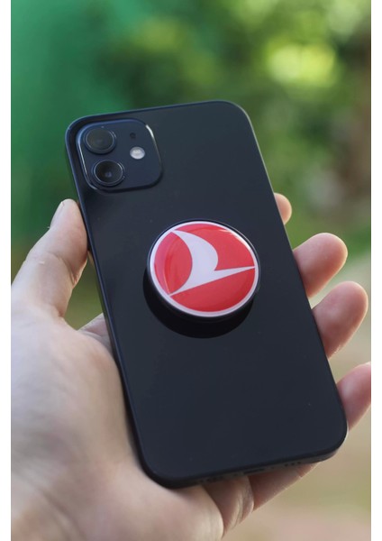 Türk Hava Yolları Telefon Tutucu Pop Socket Rahat Kullanım Parmak Tutucu