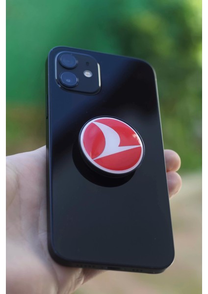 Türk Hava Yolları Telefon Tutucu Pop Socket Rahat Kullanım Parmak Tutucu