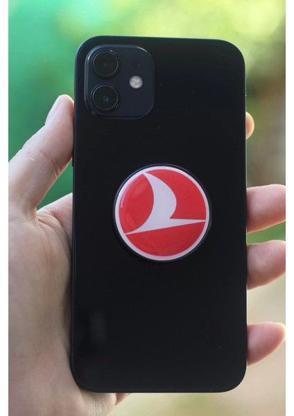 Türk Hava Yolları Telefon Tutucu Pop Socket Rahat Kullanım Parmak Tutucu