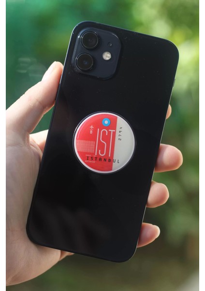 Istanbul Uçuş Seferi Bilet Telefon Tutucu Pop Socket Rahat Kullanım Parmak Tutucu