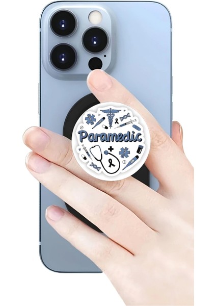 Paramedic (Sağlık Görevlisi) Telefon Tutucu Pop Socket Rahat Kullanım Parmak Tutucu