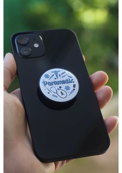 Paramedic (Sağlık Görevlisi) Telefon Tutucu Pop Socket Rahat Kullanım Parmak Tutucu