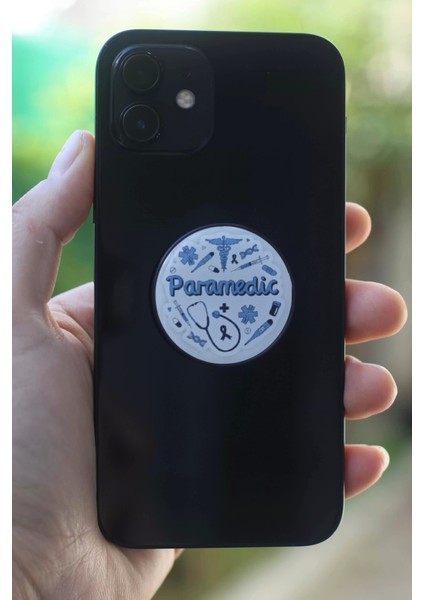 Paramedic (Sağlık Görevlisi) Telefon Tutucu Pop Socket Rahat Kullanım Parmak Tutucu