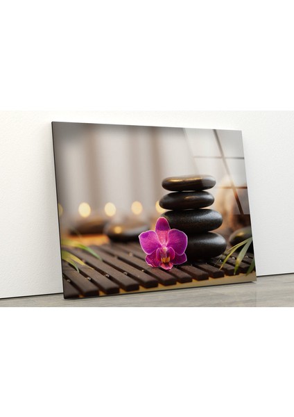 Zen Spa Taşları Temperli Cam Duvar Tablosu