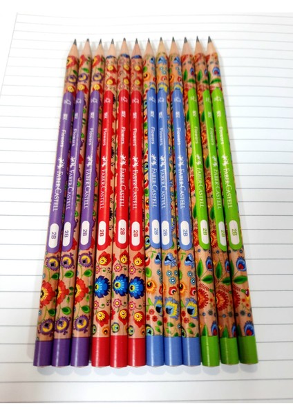 faber castell Faber-Castell Flowers Kurşun Kalem Çiçek Desenli 12 Adet modelleri