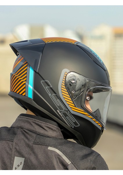 Rapıd 2 Race Extra Mat Gri-Neon Turuncu Kask