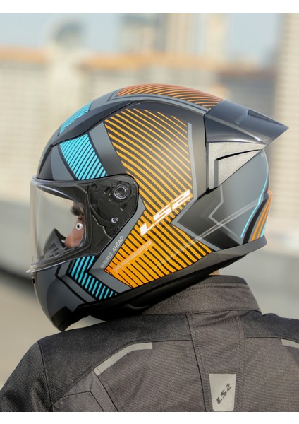 Rapıd 2 Race Extra Mat Gri-Neon Turuncu Kask