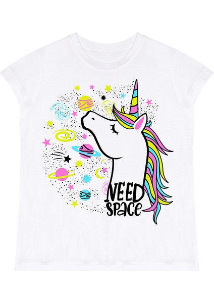 Uzayda Unicorn Kız Çocuk T-Shirt Tayt Takım indirimleri