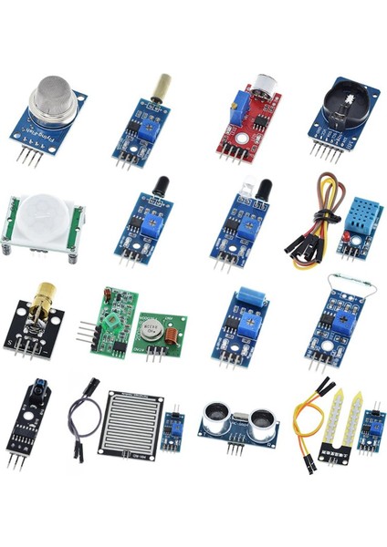 Tzt Raspberry Pi 2 3 Sensör Modülü Paketi HC-SR04 501 DHT11 DS3231 KY-008 Arduino Kiti Için Ses Yağmur Toprak Sensörü (Yurt Dışından)