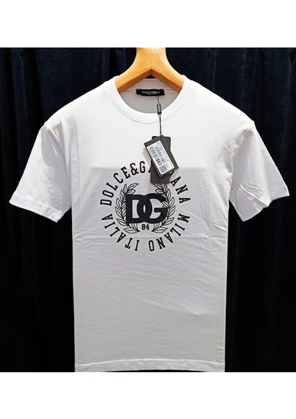 Dg Milano Logosu Baskılı Pamuklu T-Shirt