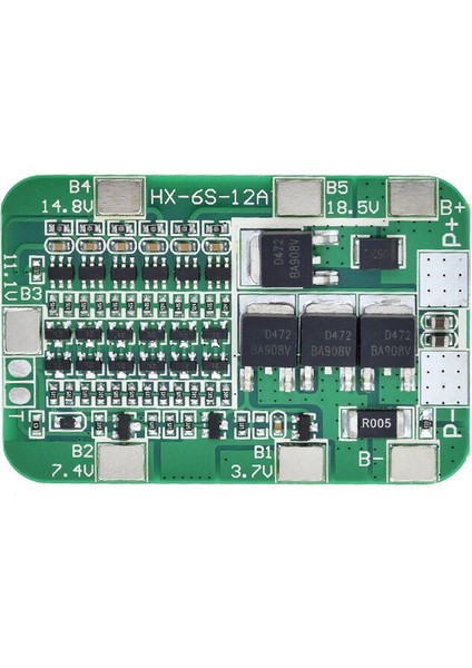 Paket 18650 Li-Ion Lityum Hücre Modülü Için 6s 12A 24V Bms Koruma Levhası (Yurt Dışından)