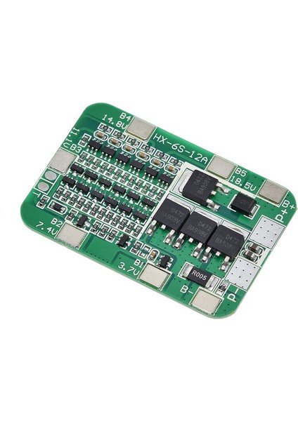 Paket 18650 Li-Ion Lityum Hücre Modülü Için 6s 12A 24V Bms Koruma Levhası (Yurt Dışından)