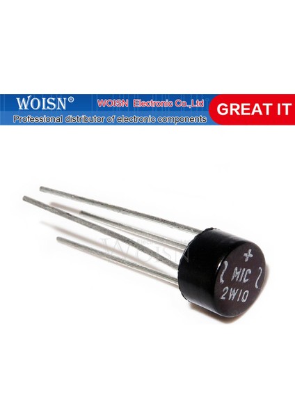 10 Adet 2W10 2A 1000V Doğrultucu Köprü Dairesel Köprü (Yurt Dışından)